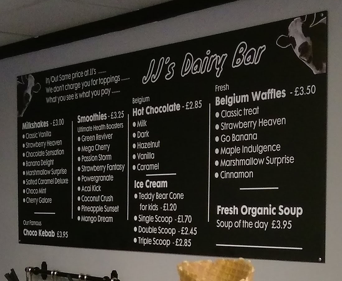 JJ's Dairy Bar New Ice Cream Bar in Pocklington Yorkshire Wonders