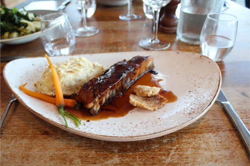 Confit Belly Pork at The Waterfron Restaurant