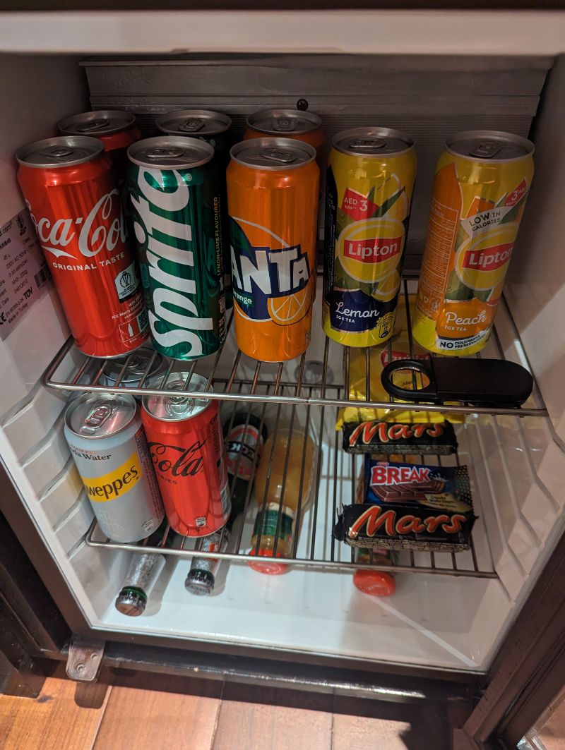 what is included in the mini bar