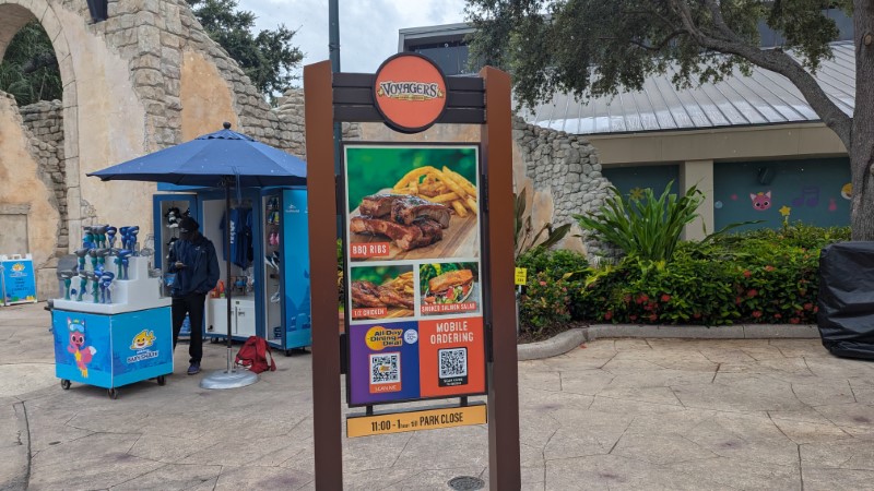 food menus at seaworld