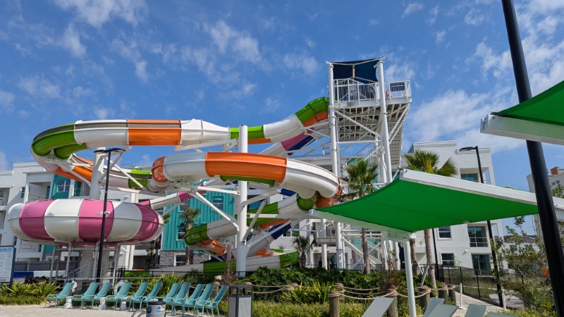 Villatel waterslides area