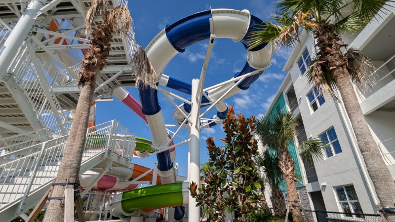 Villatel waterslides area