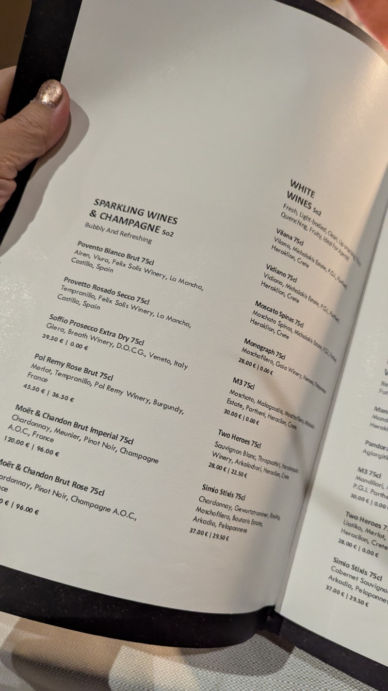 The Griglia Restaurants Menus at Domes Aulus Elounda