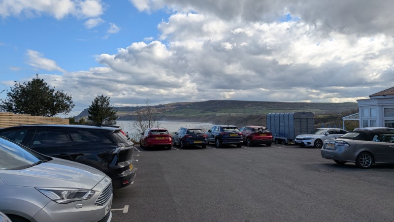 The car park at Hotel Victoria Robin Hood's Bay