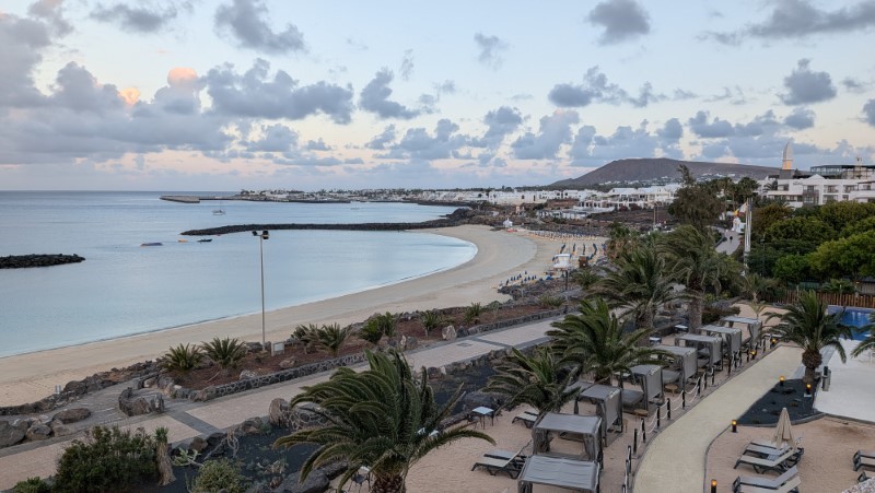 The balcony and view of the Master Suite with Ocean View at Dreams Lanzarote