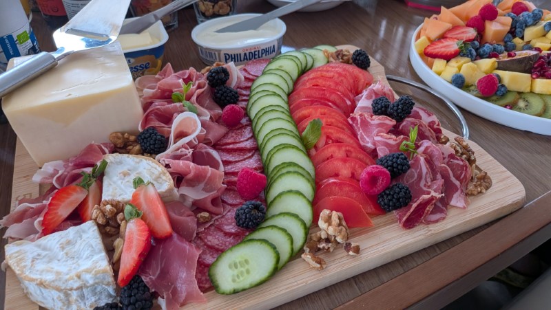 Breakfast on board the More Sailing Catamaran in Croatia