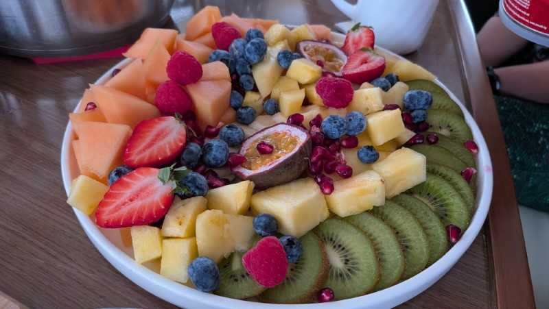 Breakfast on board the More Sailing Catamaran in Croatia