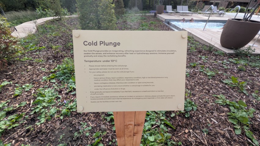 Review of the Sakura Spa at Gisborough Hall Hotel cold plunge pool